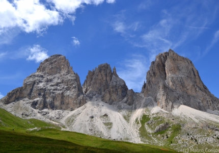 The typical morphology of the Dolomites (Sassolungo Group)